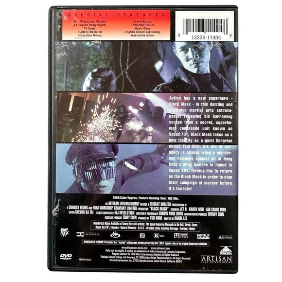 Jet Li Black Mask DVD (1999 Artisan, Widescreen) | Rare Martial Arts Classic - Picture 2 of 4